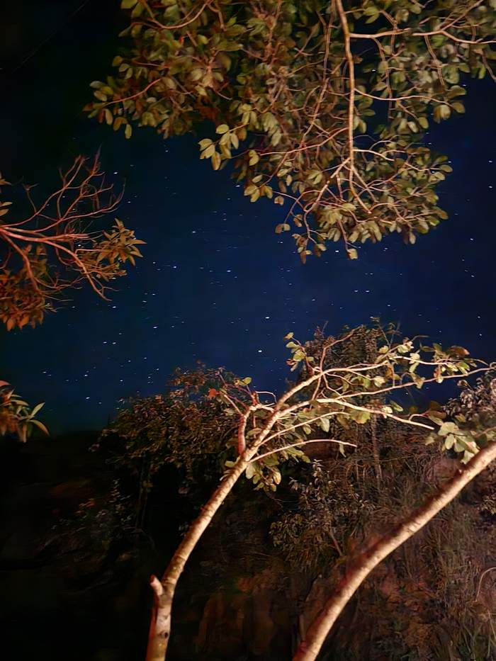 Céu estrelado visto da Pousada Santa Júlia